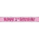 image 1 of Unique Party Childrens Happy Birthday Glitz Foil Banner - Pink - 3rd