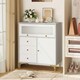 image 4 of COSTWAY Chest of Drawers Storage Cabinet w/Pull-out Drawers Grey