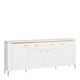 image 1 of Lazio Sideboard 4 Door 2 Drawer in Alpine White/White Gloss