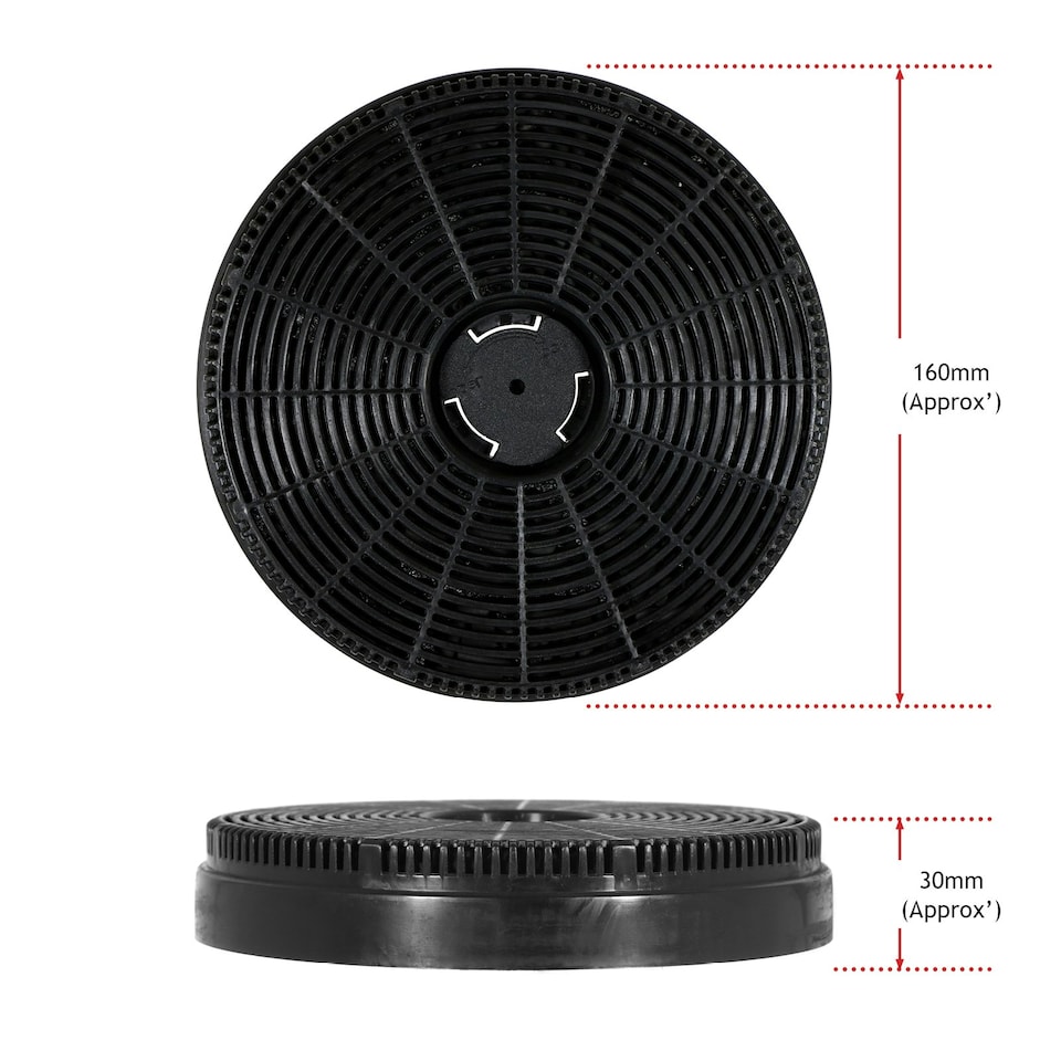 image 1 of SPARES2GO Charcoal Filter for Russell Hobbs RHGCH601 RHGCH901 RHGCH702 RHGCH902 RHGCH603 RHGCH903 RHGCH904 (x 2)