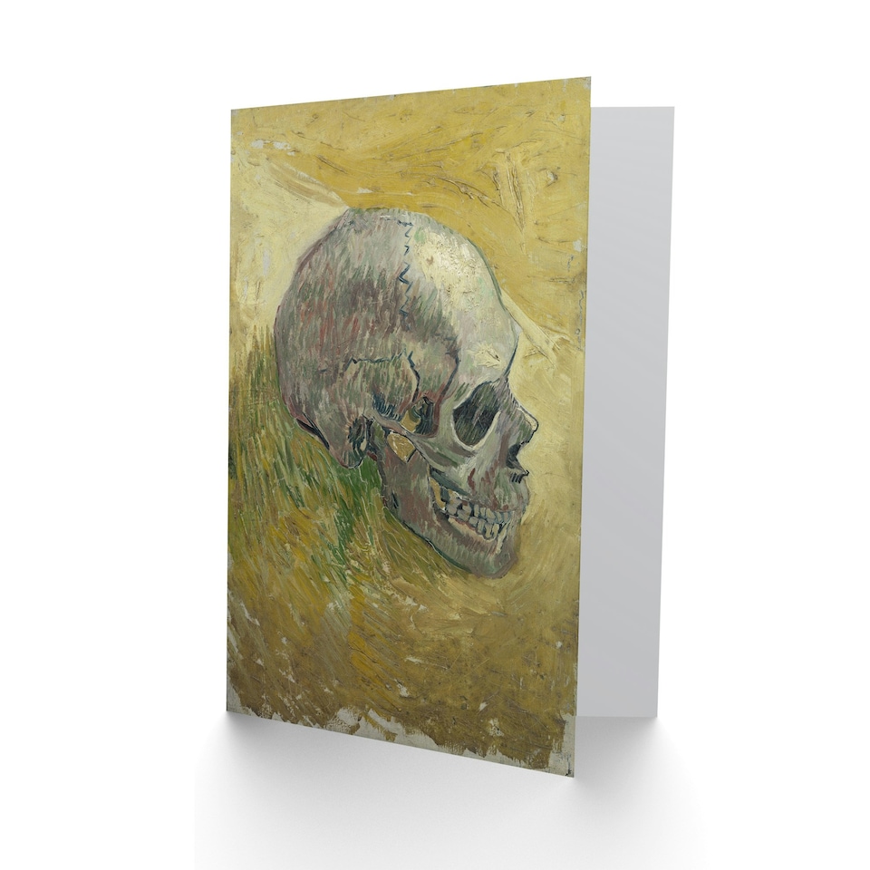 image 1 of Vincent van Gogh Art Card Human Skull Study in Yellow