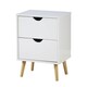 image 1 of Bedside Cabinet Wooden Scandi Legs Modern Bedroom Furniture