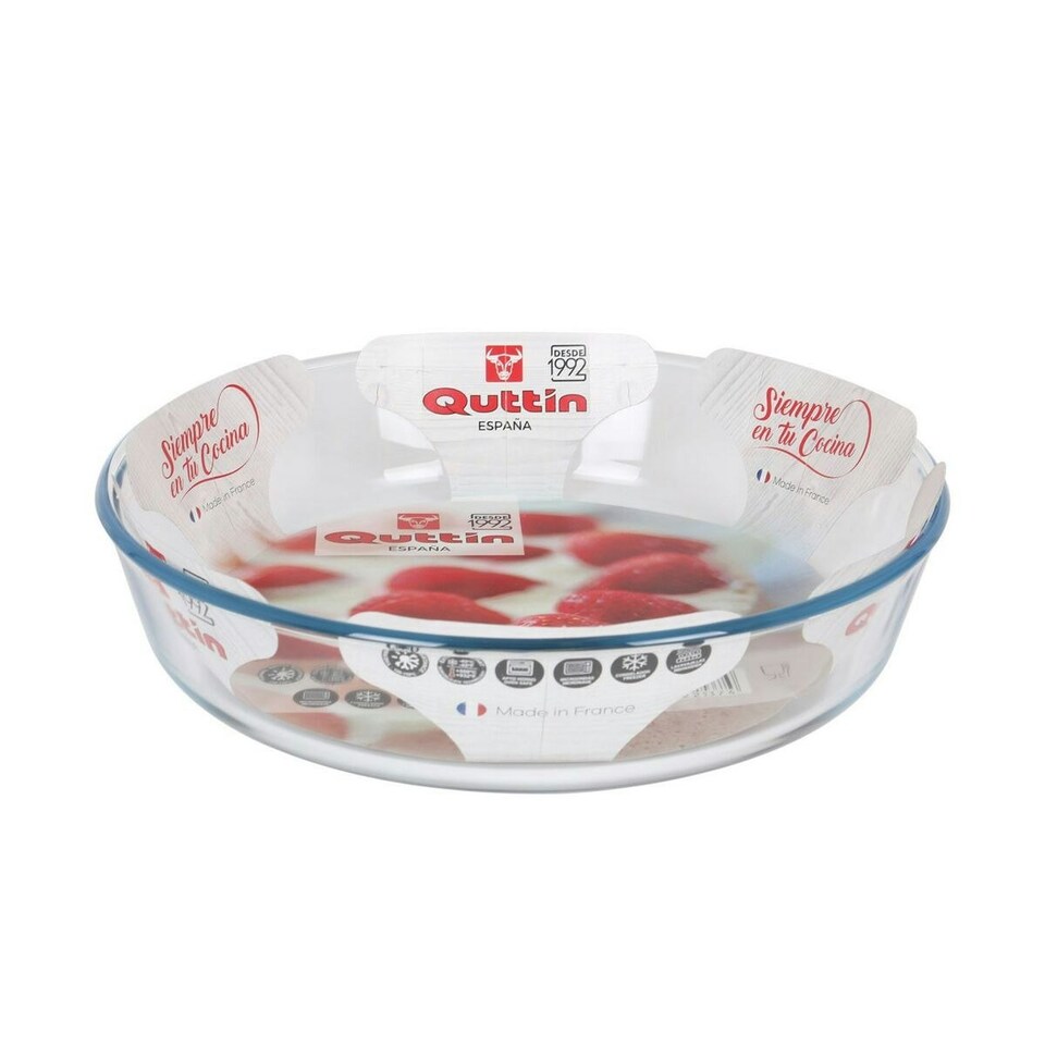 image 1 of Oven Dish Quttin Glass 2,3 L ø 26 x 5,9 cm (6 Units) N/A