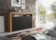 image 6 of Sideboard TV Unit TV Stand Oak Black Storage Cabinet Media Console Cupboard 155cm