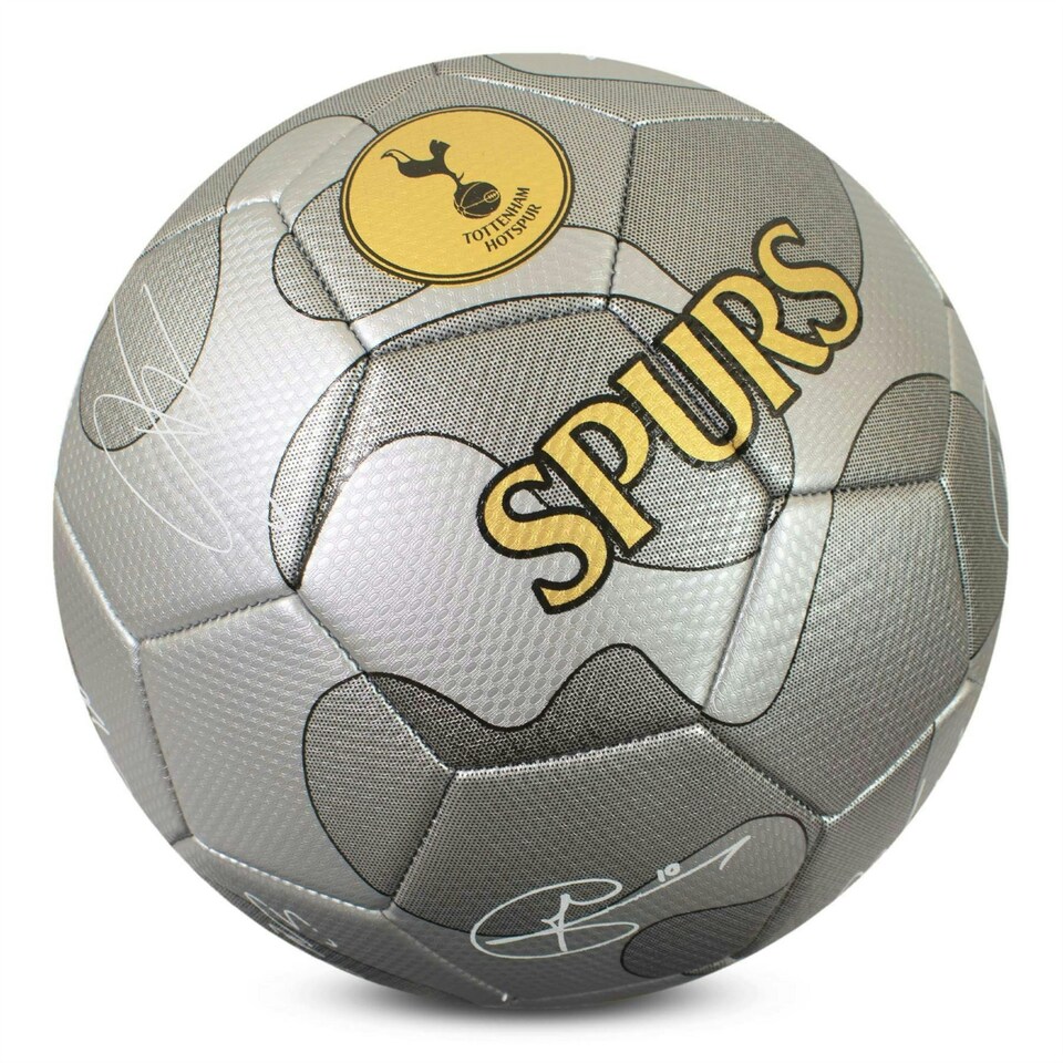 image 1 of Tottenham Hotspur F.C. Offical Licensed Signature Football - Silver Camo with Matt Finish - Size 5 For Kids and Adults Silver