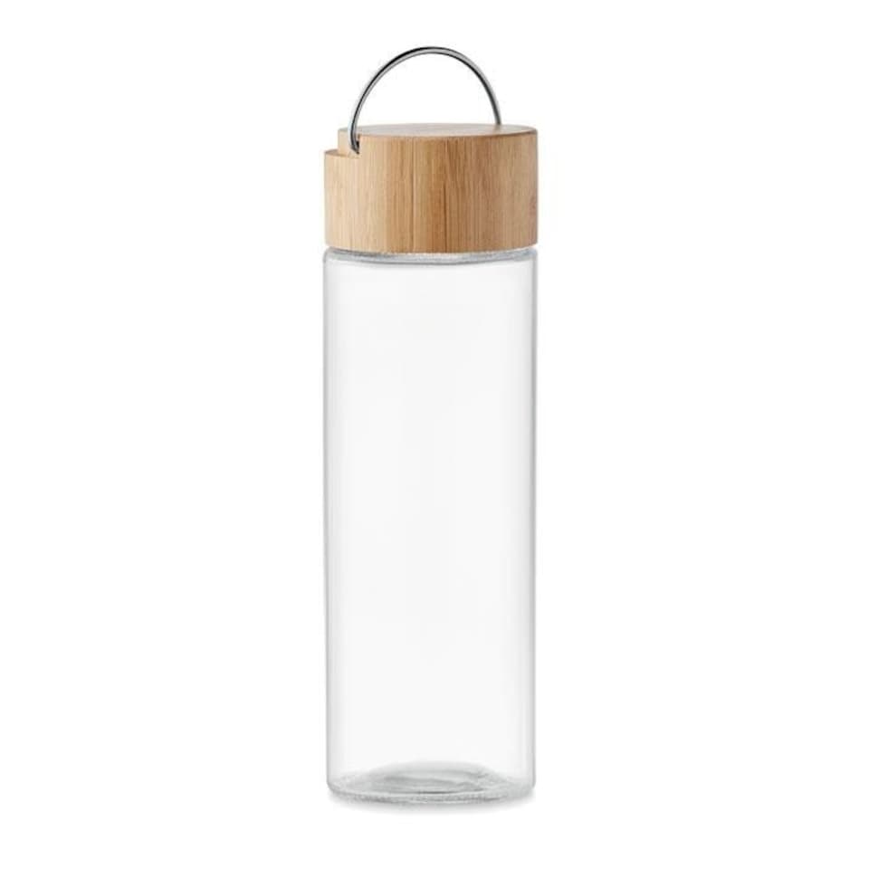 image 1 of MidOcean Ameland Bamboo 500ml Water Bottle - Transparent - One Size | Clear | One Size