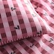 image 3 of Fusion Holly Gingham Duvet Cover Set Red