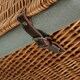 image 3 of 60cm Double Steamed Wicker Chest Picnic Basket with Lining Grey | Grey | One Size