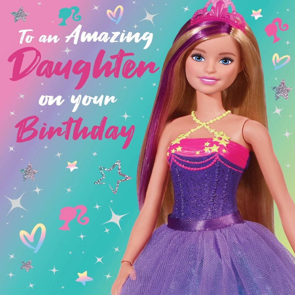 image 1 of Barbie Fairy 'Amazing Daughter' Birthday Card