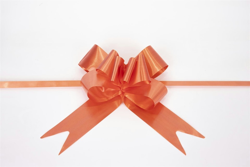 image 1 of Large 50mm/5cm Ribbon Pull Bows for All Occation Decoration , Orange, 20PK
