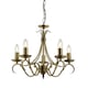 image 1 of Bernice 5 Light Multi Arm Ceiling Pendant Antique Brass, E14