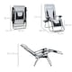 image 7 of Outsunny Zero Gravity Lounger Folding Recliner Chair w/ Cup Holder Grey
