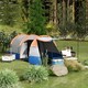 image 10 of Outsunny 2-3 Man Camping Tunnel Tent with Bedroom and Living Room 