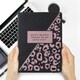 image 2 of Personalised Leopard Print Black Hardback Notebook