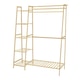 image 1 of Living and Home Bamboo Bedroom Garment Clothes Rack 110cm - Natural