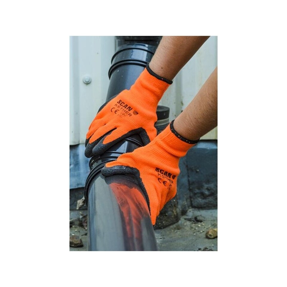 image 1 of Scan Thermal Latex Coated Gloves - Multi Colour - Size 8 Medium (1 Pair) Multi | Size 8 Medium (1 Pair)