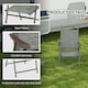 image 7 of Outsunny Folding Chairs Set, Breathable Mesh Fabric Seat, Dark Grey
