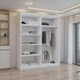 image 3 of Sliding wardrobes 4U Modern Full Mirror Sliding Door Wardrobe Multi Size & Color Options - 150cm White | 150cm
