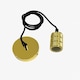 image 1 of CGC Sydney II Gold Knurled Two-Band 1.5m Adjustable E27 Ceiling Pendant with Matching Ceiling Rose | Gold | Gold | Ceiling rose diameter: 10 cm, depth: 2 cm, Pendant: diameter 4.5 cm, height 7.5 cm, Total height 1.5m adjustable