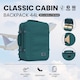 image 2 of CABINZERO Classic Cabin Backpack 44L, Lightweight for Spontaneous Trips, Ideal for Winter Gear & Long Trips | Blue | Aruba Blue
