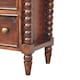 image 7 of Artisan Furniture Solid Wood Spindle Winewood Chest, Brown,3 Drawers
