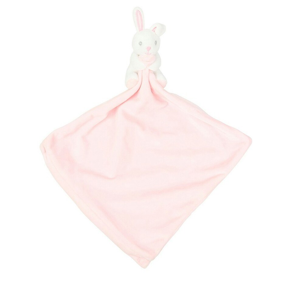 Mumbles Babies Animal Comforter With Rattle - Pink Rabbit - One Size