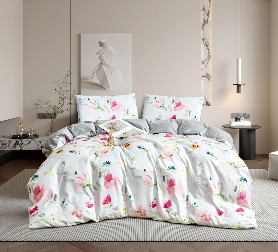 Ezysleep Harper Floral Printed Duvet Set - Duvet Cover And Matching Pillowcases | Multi