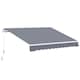 image 1 of Outsunny Garden Sun Shade Canopy Retractable Awning, 4 x 3(m), Grey 