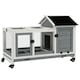 image 1 of PawHut Rabbit Hutch, Guinea Pig Cage with Wheels, Outdoor/Indoor, Grey