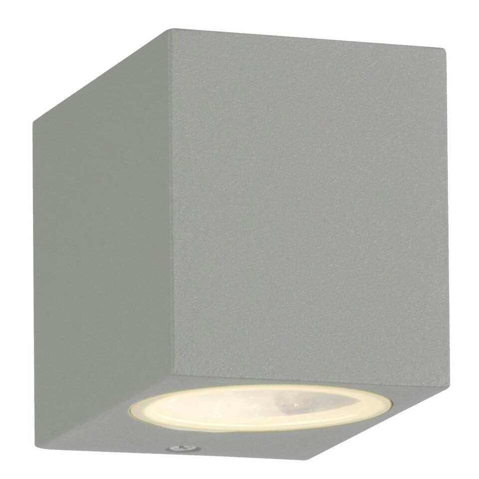 image 1 of Set of 2 Falmouth - Grey Downwards Outdoor IP44 Wall Lights Grey | Clear