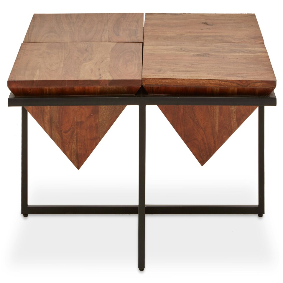 image 1 of Interiors by Premier Acacia Pyramid Coffee Table Brown