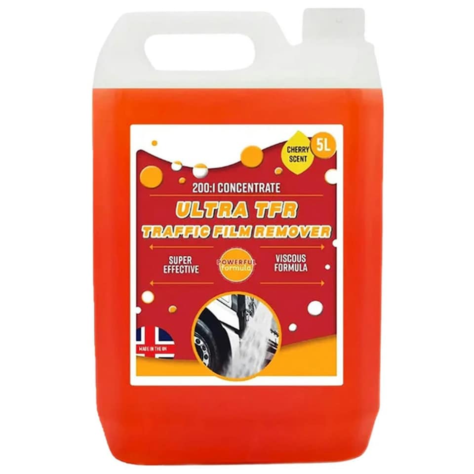 image 1 of 4 x Super Effective 5 Litre Viscous Formula Cherry Scented Ultra TFR Traffic Film Remover