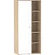 image 7 of Junior Vida Neptune 1 Door Wardrobe 5 Shelves & Clothes Rail, White & Oak