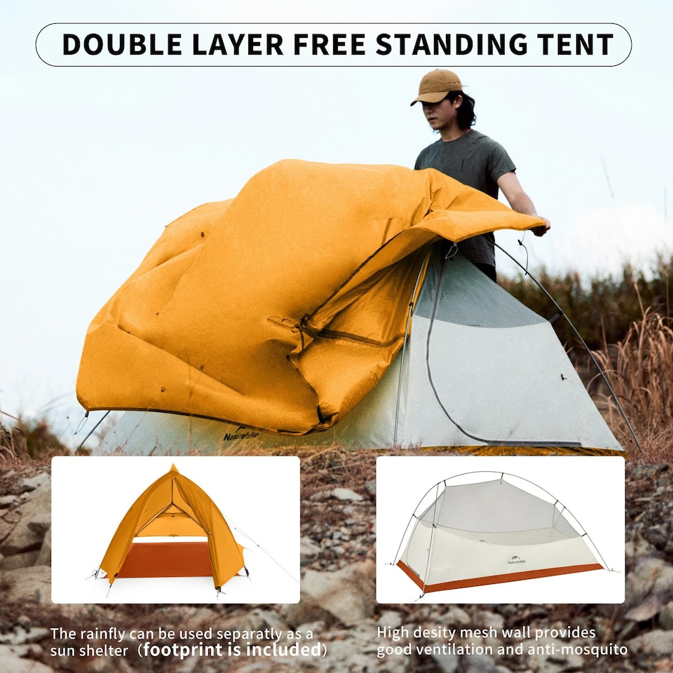 image 1 of Cloud Up BASE Series 2 Person Tent | Orange | Orange