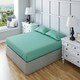 image 1 of Fitted Sheet Polycotton Plain Dyed Extra Deep 25cm Bed Linen Green | Mint | Single
