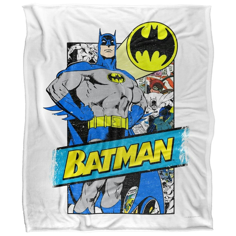 image 1 of Batman Comic Blanket - Multicoloured - One Size