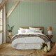 image 2 of Belgravia Beaded Wood Panel Wallpaper - Sage Green - 10m x 53cm Green