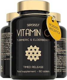 SuperSelf Vitamin C 1000mg with Elderberry & Turmeric 60 Tablets