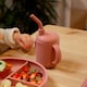 image 4 of Tiny Dining Baby Silicone Training Cup - 170ml - Dusty Rose Pink