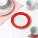 image 3 of 16pc Red & White Geo Dinner Set