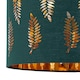 image 4 of First Choice Lighting Set of 2 Fern Dark Green Cut Out 30cm Pendant Lightshades Green | Gold