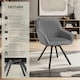 image 2 of Lounge Armchair Living Room Accent Chair 360 Swivel Slim Steel Legs Velvet Fabric  - per piece Grey