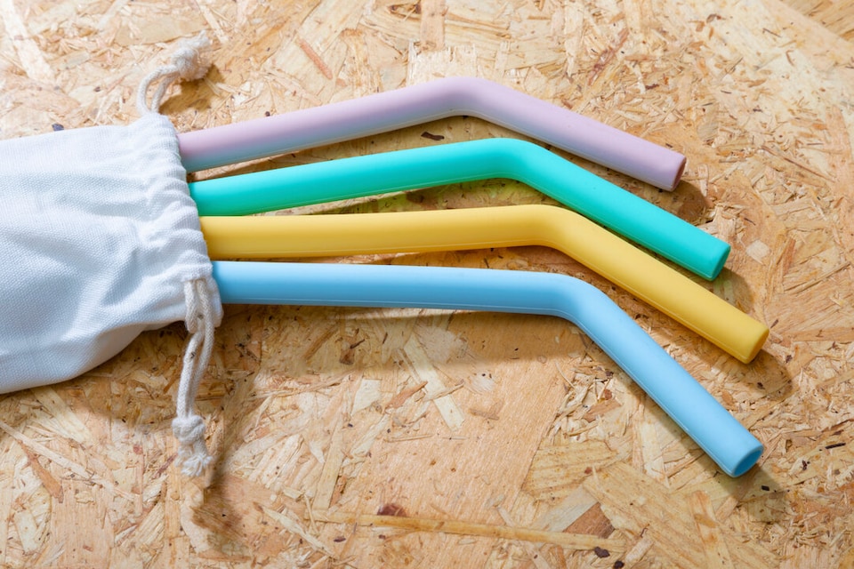 image 1 of Mimo Set Of 4 Silicone Straws