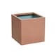 image 1 of Primrose Frost and Rust-Resistant Outdoor Zinc Square Cube Planter Copper 40cm