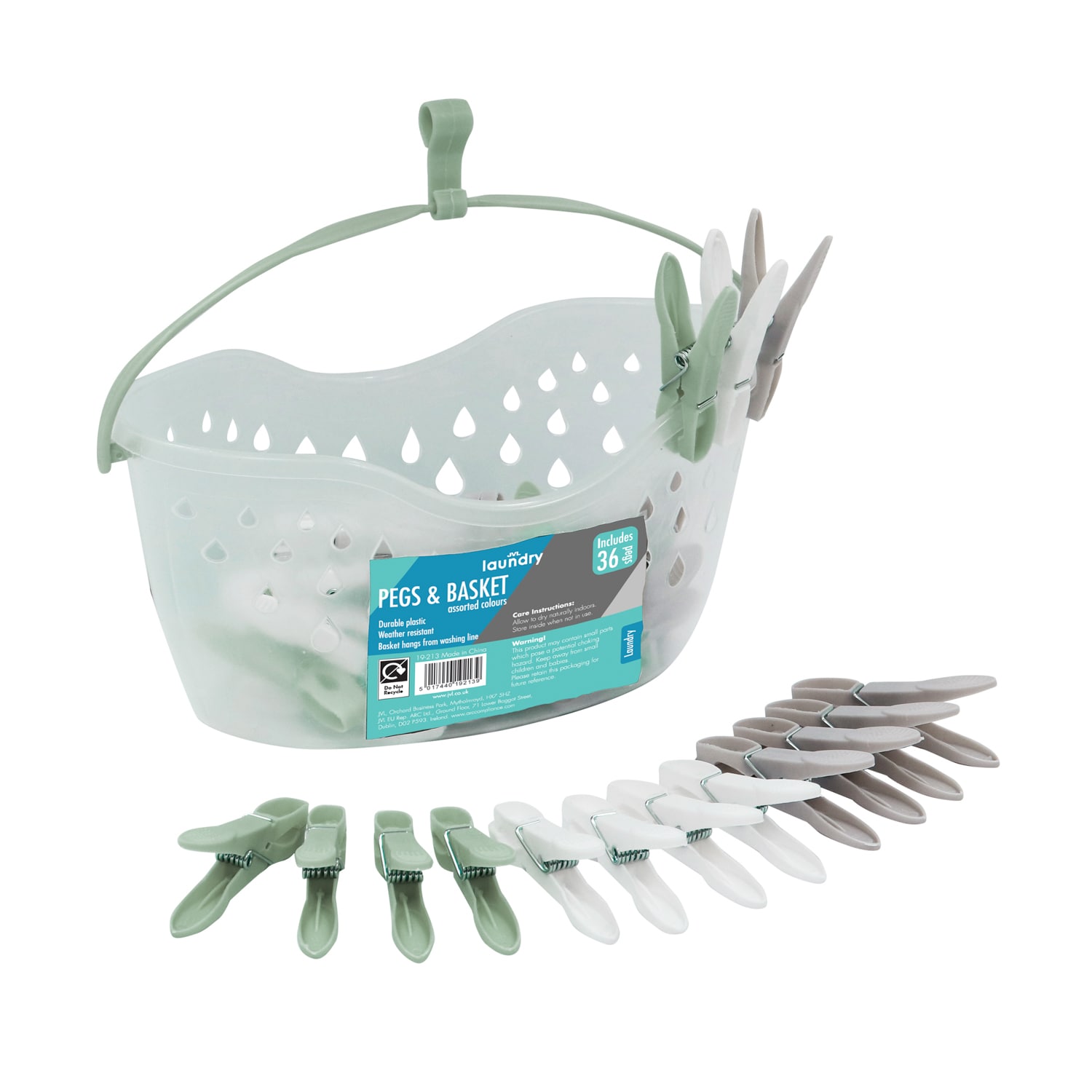 JVL Peg Basket with 36 Pegs