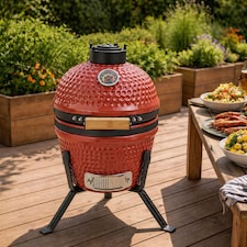 Kamado 13" Ceramic BBQ Grill Smoker Charcoal Cooking Oven Portable