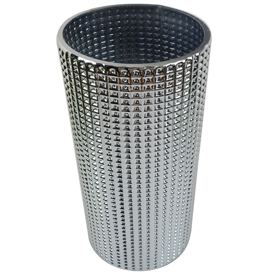 image 1 of Glass Vase Silver Dot Glass Vase 30cm Botanik | Silver | 30