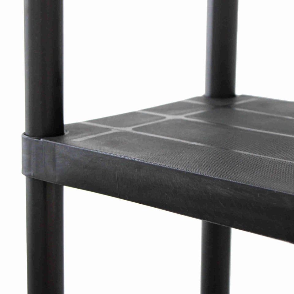 image 1 of 5 Tier Black Plastic Heavy Duty Shelving Racking Storage Unit
