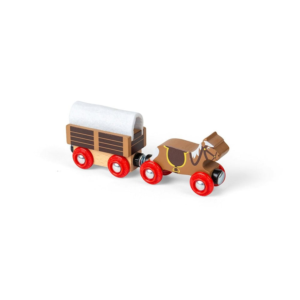 image 1 of Bigjigs Rail Wooden Wild West Train Set - 62 Play Pieces