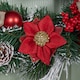 image 6 of Premier 40cm Christmas Red Dressed Festive Wreath With Baubles Bows And Pinecones